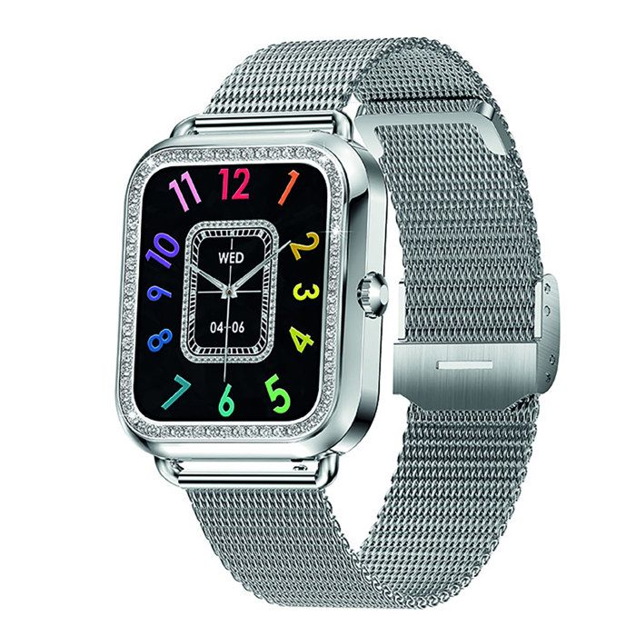 Avizar Montre Connectée Modèle Maria en Acier Inoxydable avec Suivi Santé et Appels - vue 2