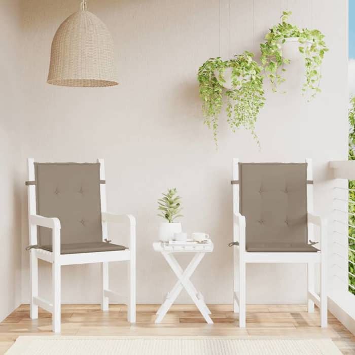 Coussins de chaise jardin - vidaXL - Lot de 2 - Taupe - Tissu Oxford - 100 x 50 x 3 cm