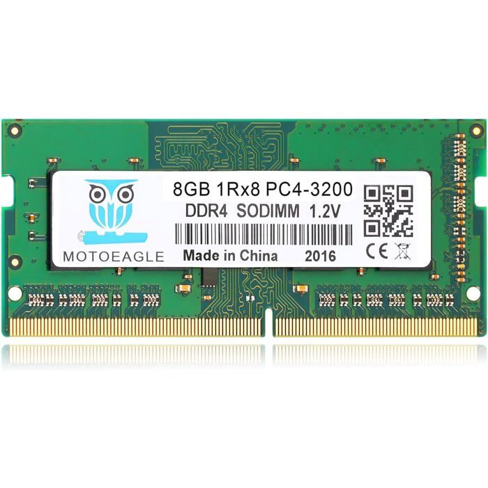 Barrette Mémoire RAM CRUCIAL DDR4 8 Go 3200 MHz SO-DIMM Pour PC Portable - Neuf, Garantie à Vie