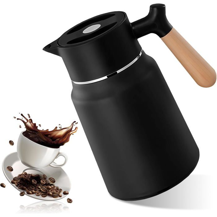Théière Isotherme 1,5 L Avec Passoire à Thé - Acier Inoxydable SUS316, Affichage Température - Garde Chaud 12h, Pour Café Ou Thé - 1