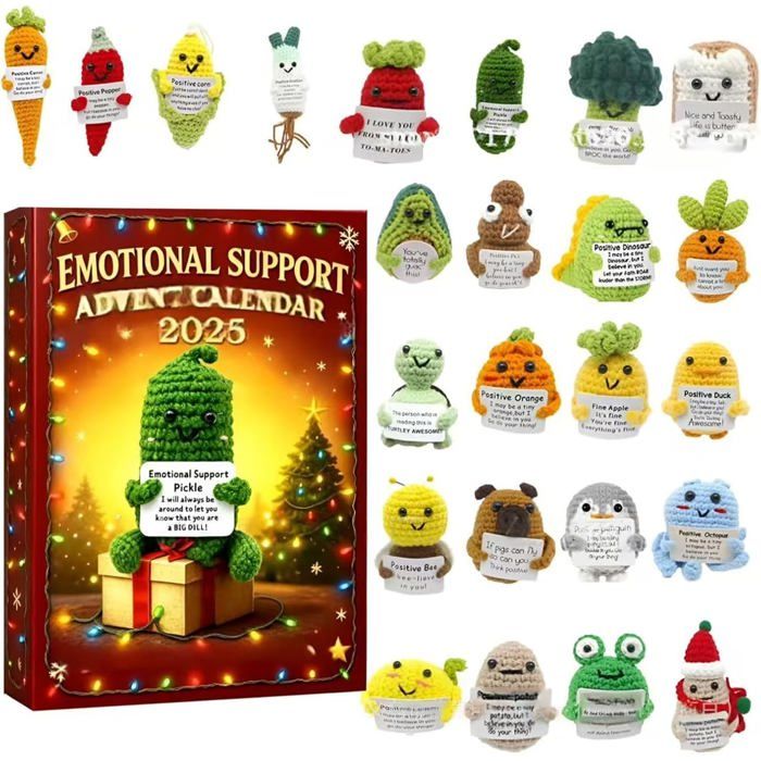 Calendrier De L'Avent 2025 émotionnel - 24 Jouets 2D En Acrylique Avec Messages Positifs, Décoration De Noël Pour Enfants Et Adultes
