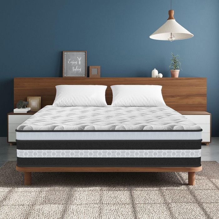 Matelas 160x200 cm Ép 26cm Matelas Hybride à Ressorts Ensachés Indépendant en Mousse à Mémoire de Forme Soutien Parfait durable
