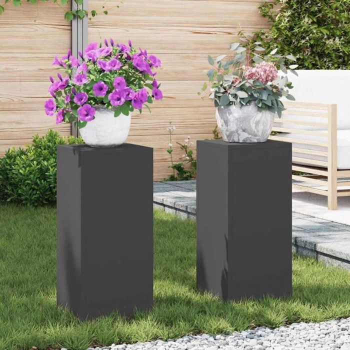 vidaXL Supports de Plantes Extérieurs Pillar 2 pcs 24x24x55 cm Acier - vue 3