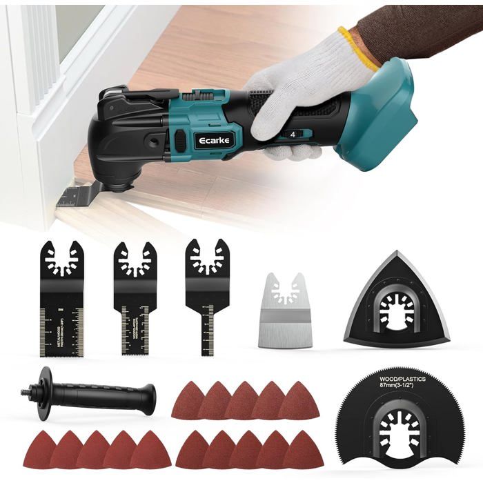 Outil multifonction sans fil Ecarke pour batterie Makita 18V 6 vitesses 23 accessoires