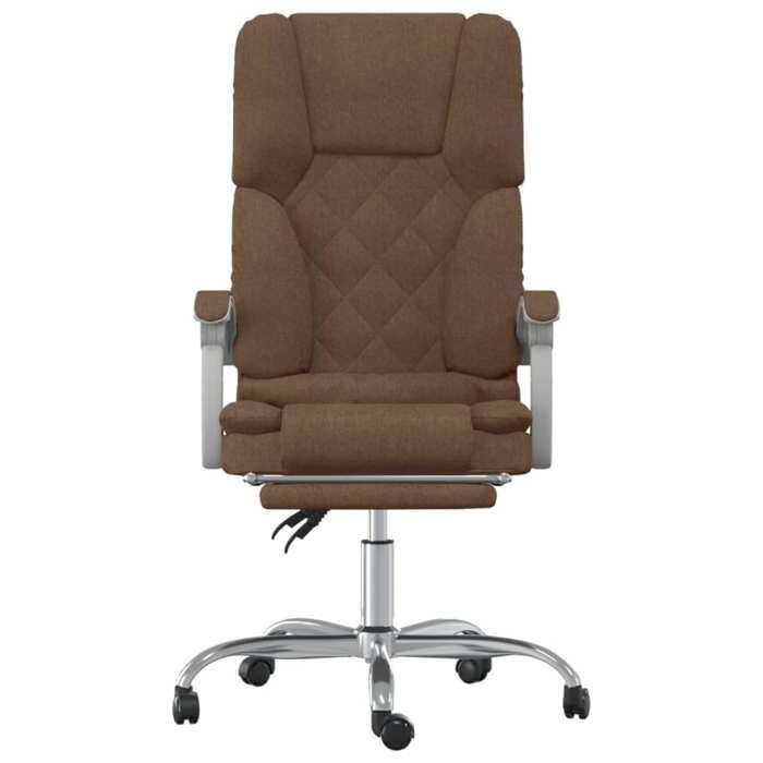 HSFTOP Fauteuil Massant/Chaise inclinable de bureau - Chiase-CanapéFauteuil adulte - 63x56x(1105-120)cm - Marron Tissu 9_207552