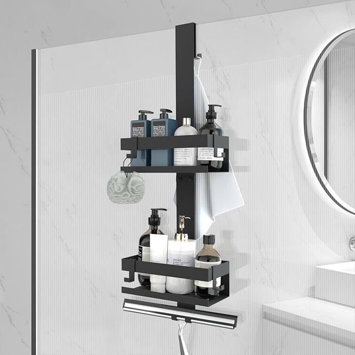 Etagere Douche à Suspendre Acier Inoxydable SUS304 Etagere Salle de Bain sans Percage Etagere Douche à Suspendre- No ETAGERE MURALE