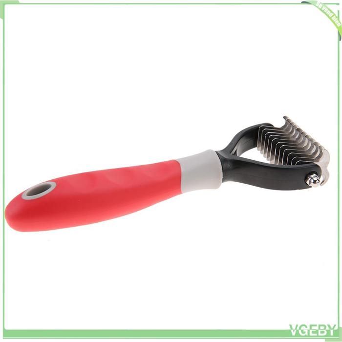 Peigne à nœuds pour animaux de compagnie - FAFEICY - Double-face - Lames acier inoxydable - Poignée ergonomique - Sans rayures