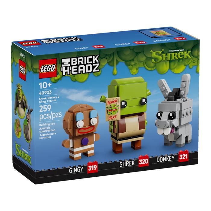 LEGO 40923 Figurines de Shrek l’Âne et Ti Biscuit Condition : Nouveau.