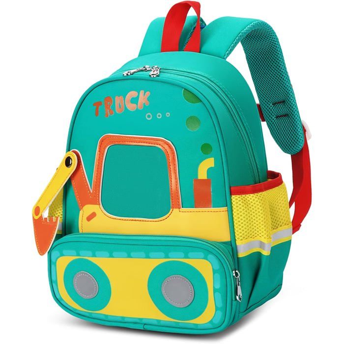 Sac À Dos Enfant Maternelle Garçon Avec Bretelles De PoitrineCartable Maternelle Réfléchissant&ImperméableSac Enfant 10.4LVert