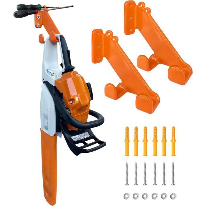 Support pour tronçonneuse lot de 2 supports muraux pour tronçonneuse support robuste pour tronçonneuse organisateur de garage