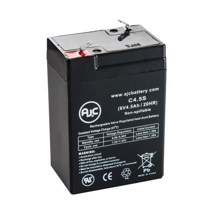 Batterie FirstPower FP645 6V 4.5Ah Acide scellé de plomb - AJC-C4.5S-J ...