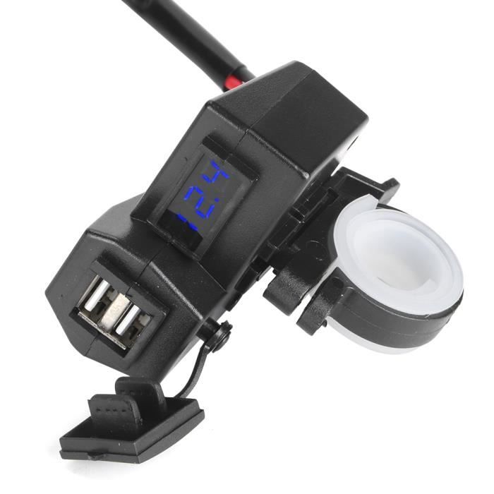 Adaptateur Double USB De Charge Pour Moto Honda CBR650R - Noir ABS, Se Fixe Dans Le Trou Réservé D'origine