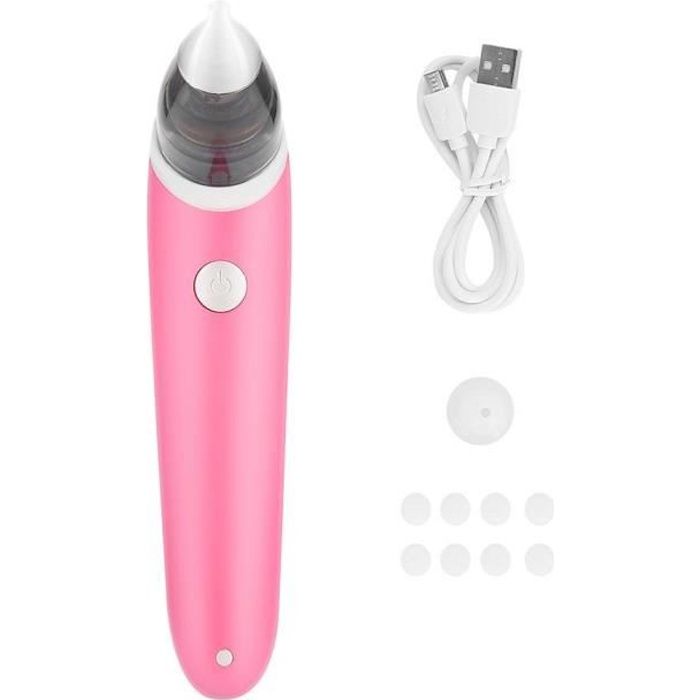 Mouche-bébé électrique Rechargeable - 3 Niveaux D'aspiration, 3 Embouts Silicone - Fonction Musique - Pour Nettoyer Le Nez En Douceur