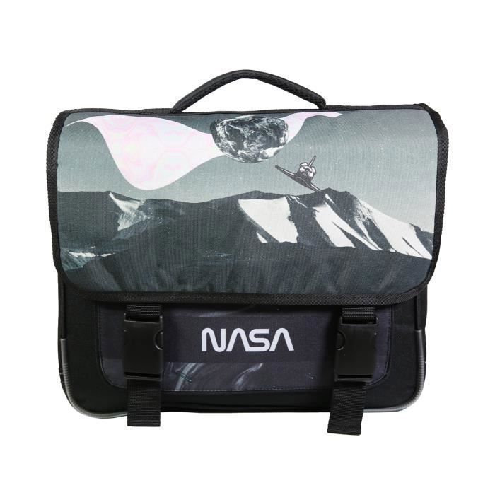 BAGTROTTER Cartable 38 cm Nasa Gris Noir et gris Cdiscount Bagagerie Maroquinerie