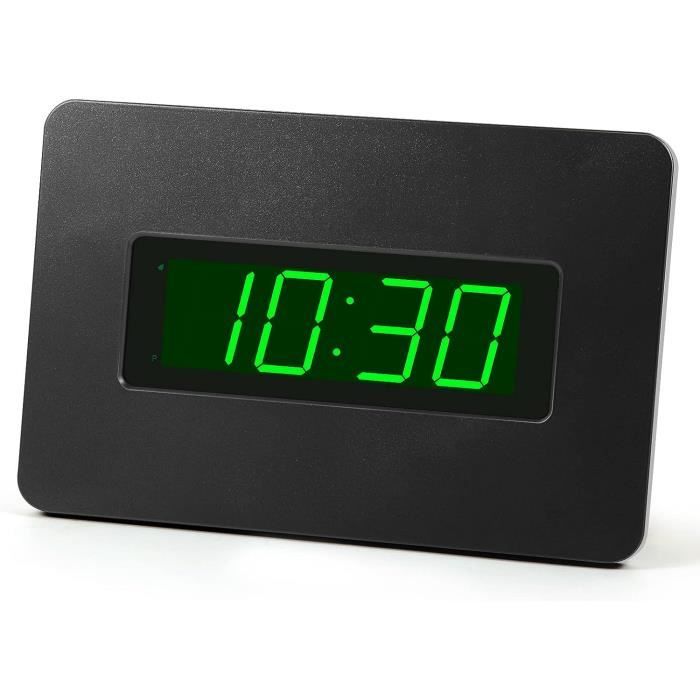 Horloge Murale Numérique LED 10 Pouces Avec Télécommande - Affichage Heure, Date, Température, Alarme, Minuterie