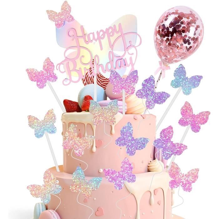 50 Papillons Comestibles Pour Gâteaux - Décoration Cupcakes, Mariage, Anniversaire, Fête