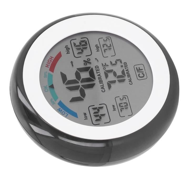 Jauge D'Humidité,Grand Écran Lcd,Thermomètre Hygromètre Intérieur,Jauge