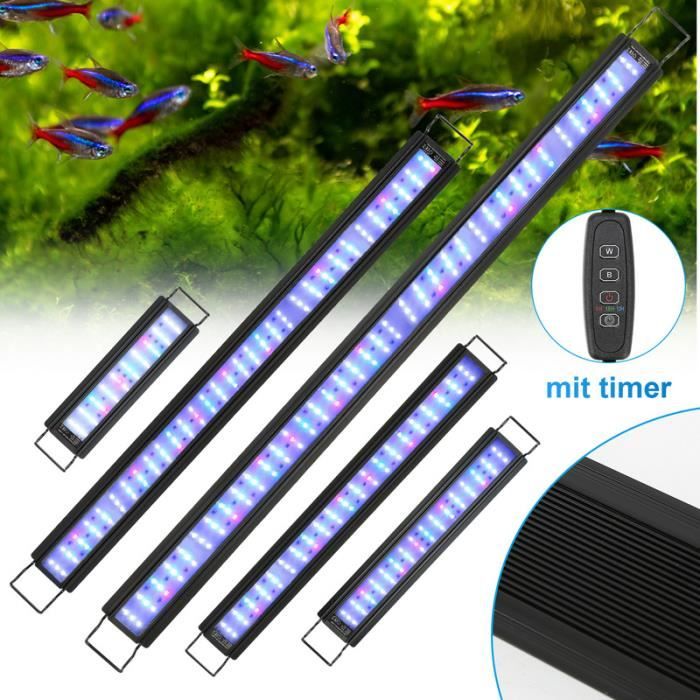 Randaco LED Aquarium, RGB Éclairage Réglables à Spectre Complet pour Plantes d’Aquarium d'eau Douce, 107-130cm