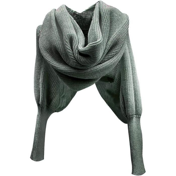 Écharpe Unisexe Tricotée Avec Motif Ondulé - 178 X 66 Cm, Composition Douce (acrylique, Laine, Viscose, Alpaga), Chaude Et Confortable Pour L'hiver