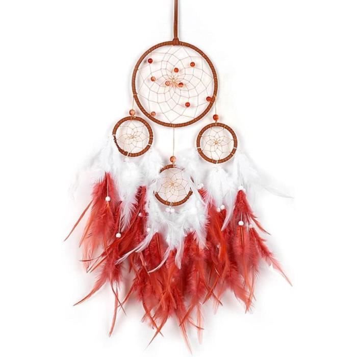Attrape Rêves Dreamcatcher Attrapeur De Rêves Bleu Blanc Plumes Perles