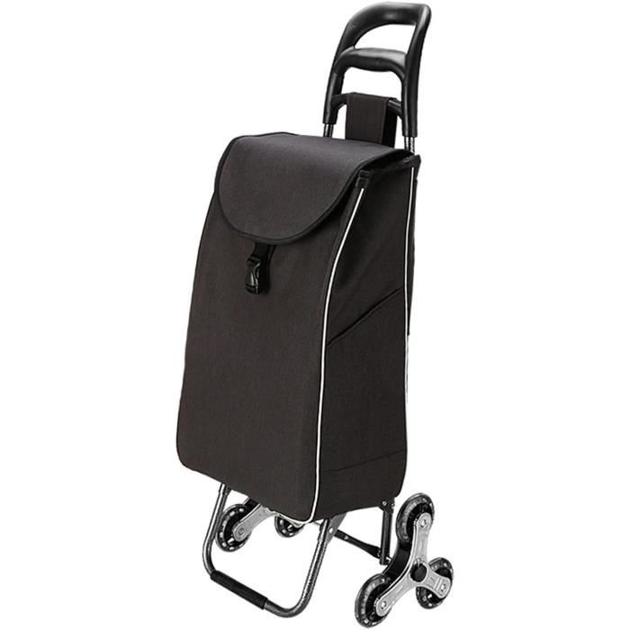 5five Chariot De Course Pliable Noir 6 Roues 36L - Pratique Et Compact Pour Les Courses Chariot à Roulettes