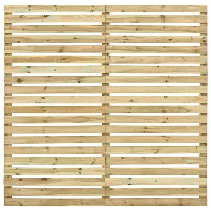 yulinshop panneau de cloture de jardin bois de pin impregne 180 x 180 cm cdiscount jardin