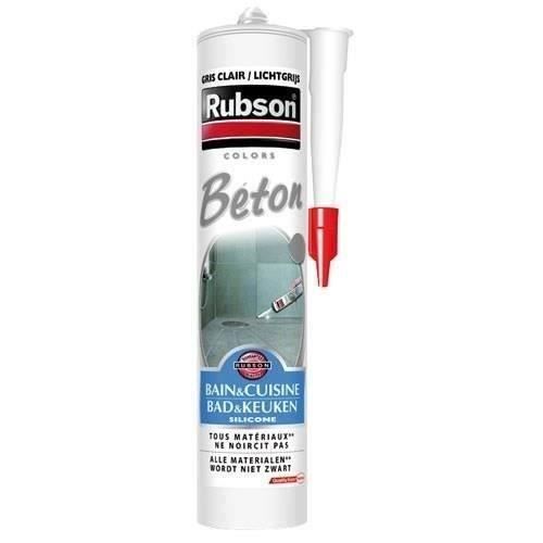 RUBSON Mastic sanitaire - Cartouche 280ml - Gris béton
