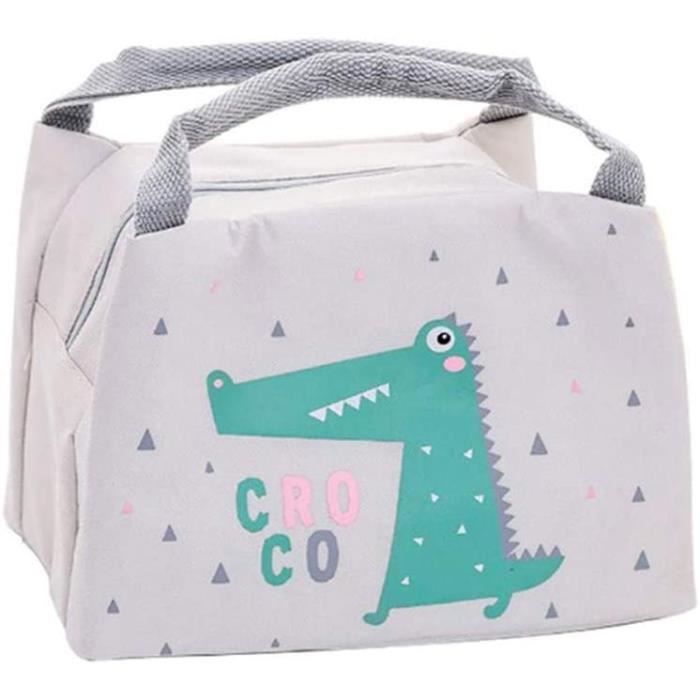 Sac Isotherme Repas Enfant Graffiti 'Aile Squelette' - Capacité 6.6L, Poche Avant, Sangle Réglable - Pour école, Pique-nique - 8