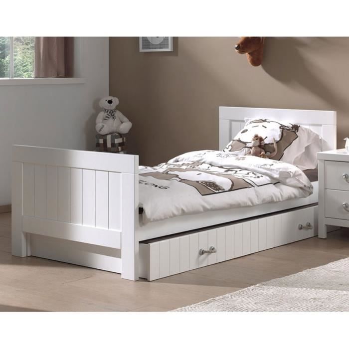 Chambre Enfant Complete En Pin Massif Blanc Laque Marin Blanc
