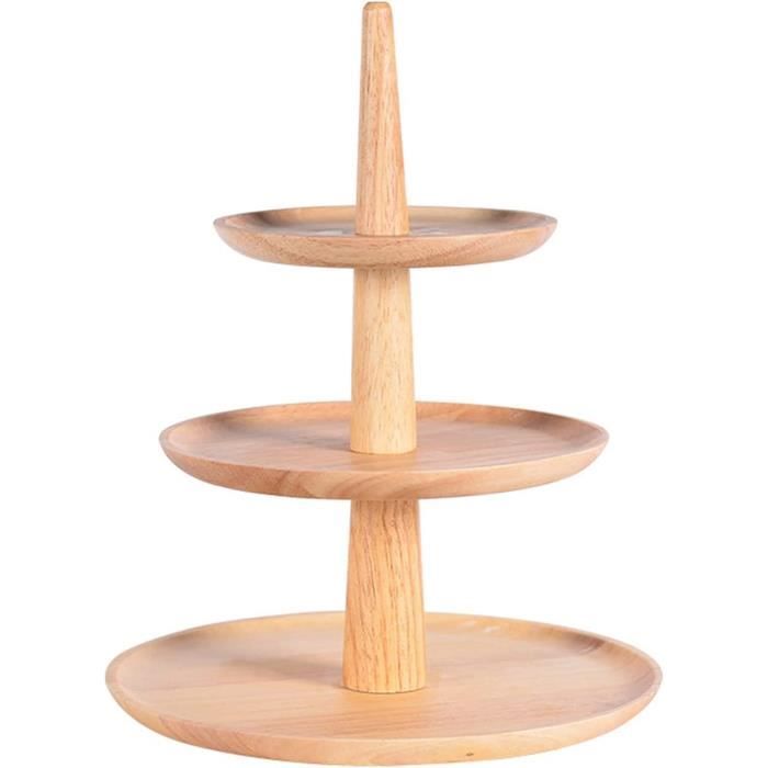 Support à Gâteau 3 étages En Ardoise – Design Anthracite, 30x30x31 Cm, EH Excellent Houseware