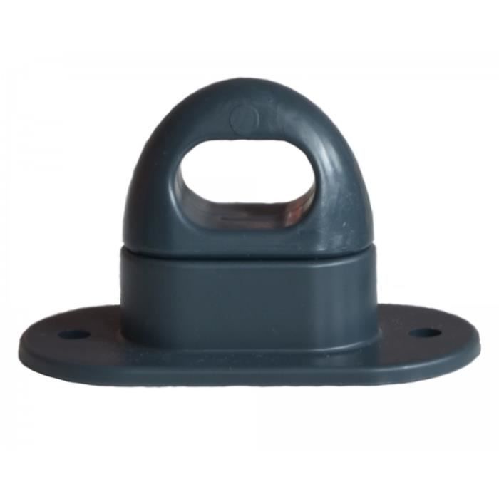 5 Bouchons De Serrage Pour Oeillets Ovales - Plastique Gris, Dimensions 42x22 Mm, Pour Fixation Et Finition - 3