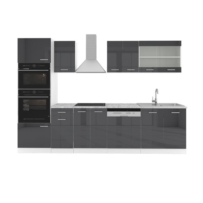 Cuisine équipée Bloc cuisine Fame-Line Style rustique 200 cm blanc Vicco