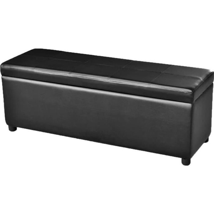 Banc Coffre De Rangement En Bois Noir Achat Vente Banc Soldes Sur Cdiscount Des Le 20 Janvier Cdiscount