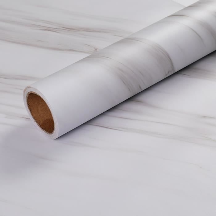 Papier Adhesif,Papier Adhésif pour Meuble 40X300cm,Adhesif Blanc