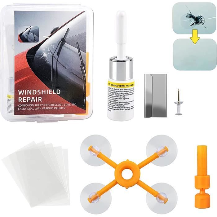 Kit Réparation Pare-Brise 2025 - 4 Pièces Pour Réparer Fissures, Étoiles Et Égratignures