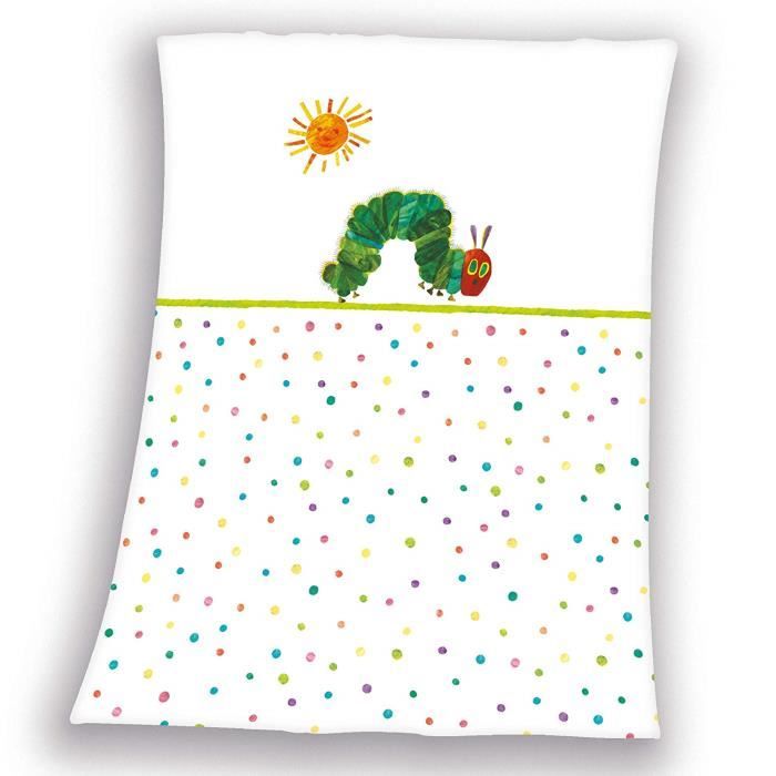 Herding La Chenille Qui Fait Des Trous Couverture Pour Bebes 75 X 100 Cm Polyester Tout Doux Blanc Cdiscount Puericulture Eveil Bebe