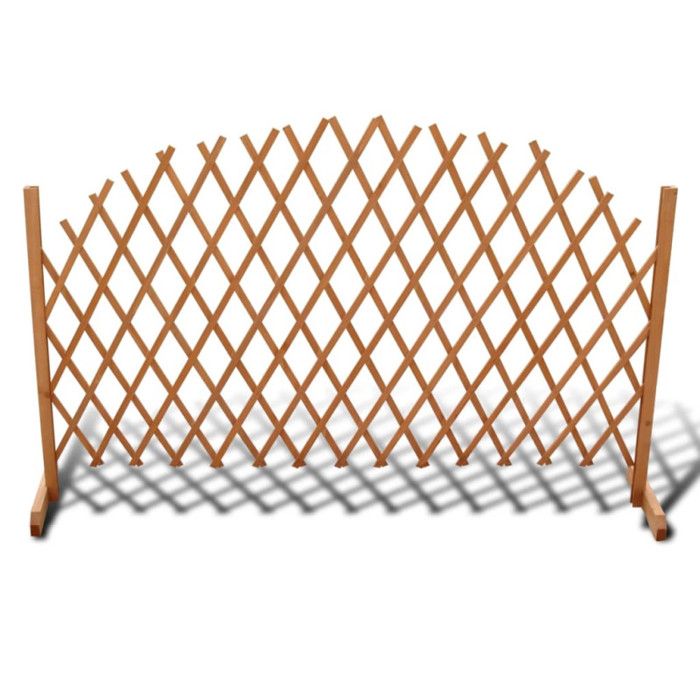 Clôture en treillis - vidaXL - Bois massif - 180x100 cm - Résistante aux intempéries - Extensible