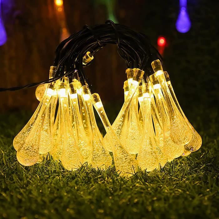 Guirlande De Noël En Goutte D'eau LED Avec Boules Argentées - 61 Cm - Pour Porte D'entrée, Fenêtre, Véranda - Alimentée Par Piles - 2