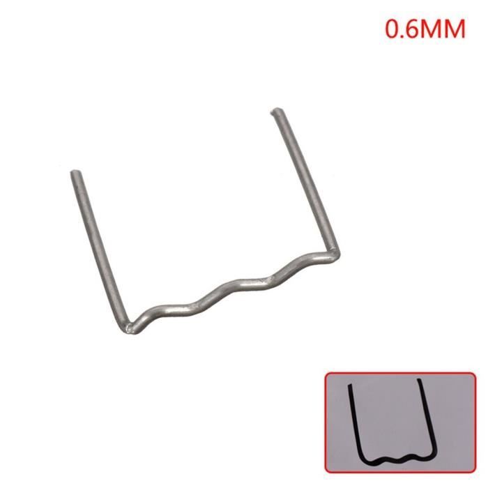 Lot De 100 Agrafes à Chaud Pour Réparation Plastique - Diamètre 0.6/0.8mm, Acier Inoxydable - Pour Pare-chocs Voiture, Soudure Plastique