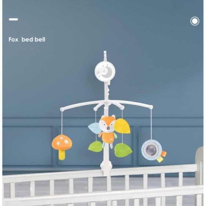 Xt Renard Mobile De Musical Rotatif Pour Berceau De Bebe Avec Feuilles Et Champignon Boite A Musique Cdiscount Puericulture Eveil Bebe