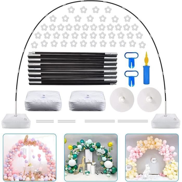 Kit de guirlande de ballons marine bleu de 174 pièces, ballons en latex doré métallisé blanc