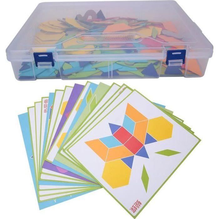 170 pièces en bois géométrie forme Tangram enfants blocs de construction Puzzle jeu éducatif 170 pièces en bois géométrie forme Tangram enfants blocs de construction Puzzle jeu éducatif