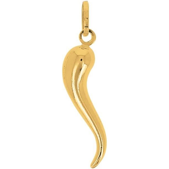 Pendentif Plaqué Or Jaune – Corne D’abondance / Piment – Tata Gisèle – Neuf