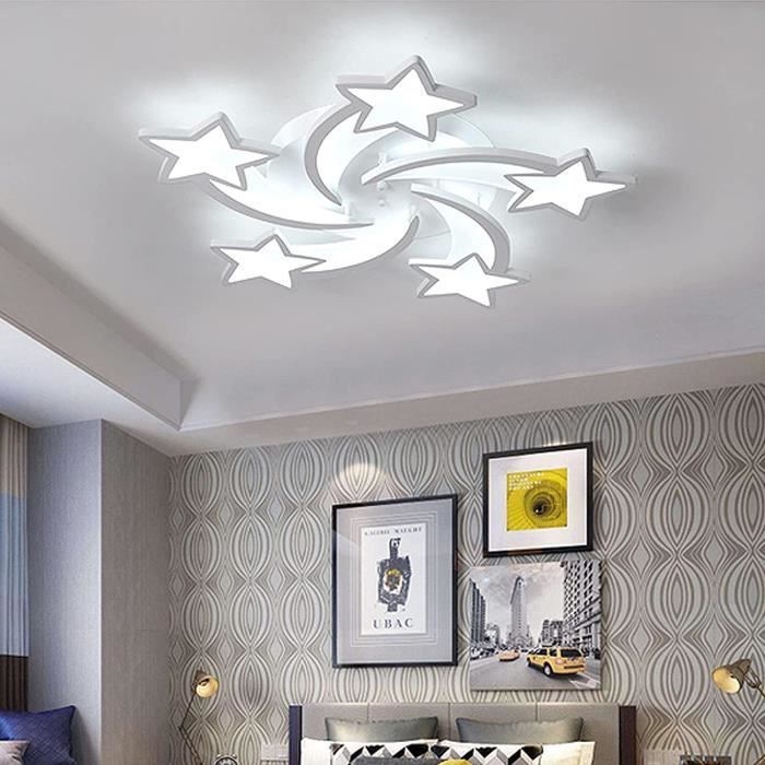 Dorlink® Plafonnier LED, luminaire Lustres LED Modernepour Salon, Chambre des enfants, 60W, 6500K