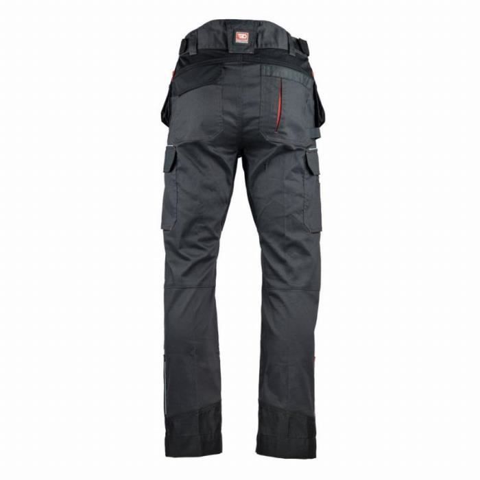 Pantalon stretch FACOM Ultimate poches flottantes Noir/Gris/Rouge Taille 50 - FXWW1020E-50