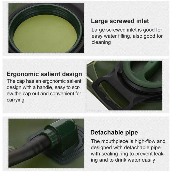 Sac de vessie d'hydratation Hydration Bladder Bag, 2L Outdoor Bladder