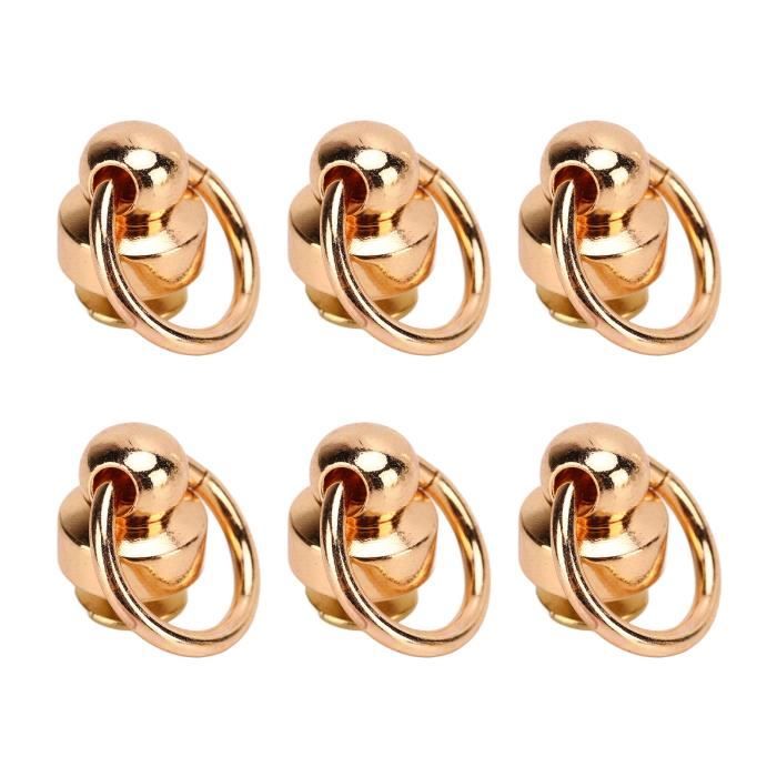 Rivet tubulaire avec double calotte – Laiton Doré (10 pcs