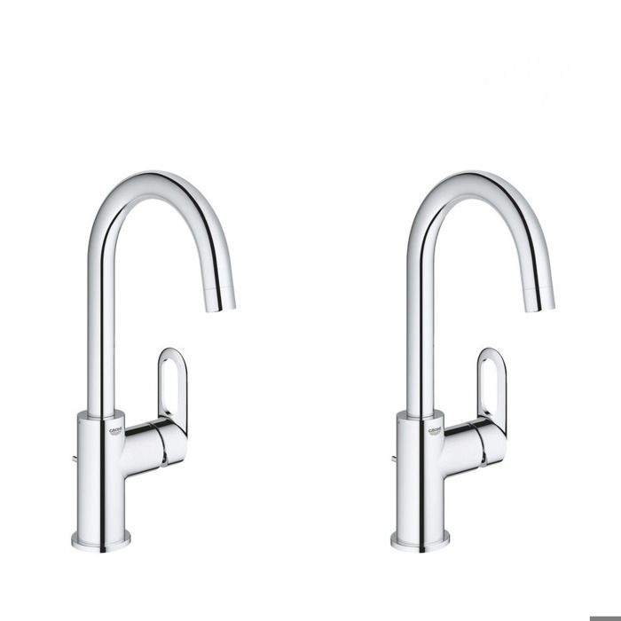 Grohe Bauloop - Lot de 2 mitigeurs monocommande lavabo taille L (23763000-DUO)