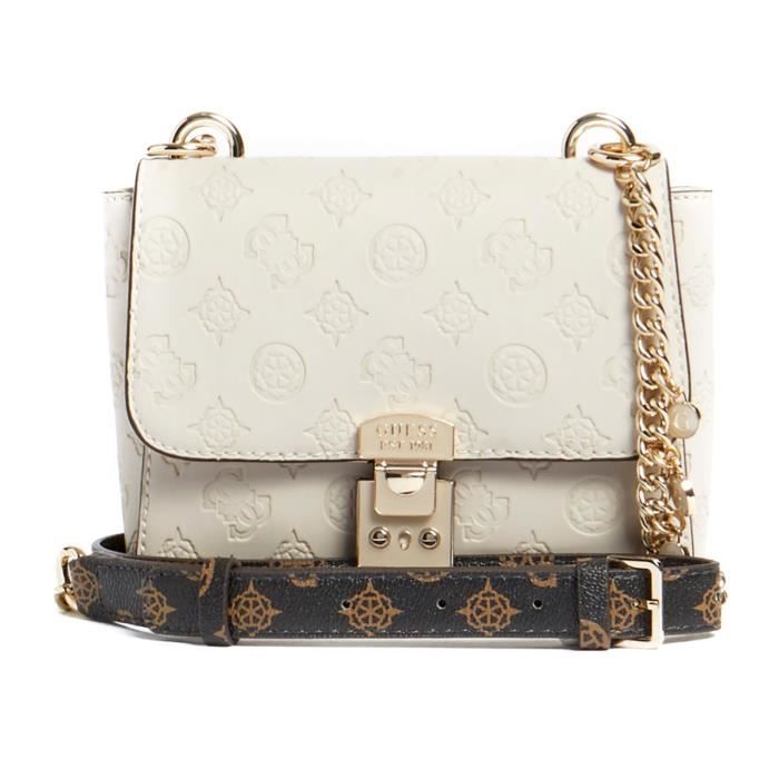 Sac à Main GUESS JONSI Marron Multicolore - Taille Medium - Cuir Synthétique - Neuf Avec étiquettes