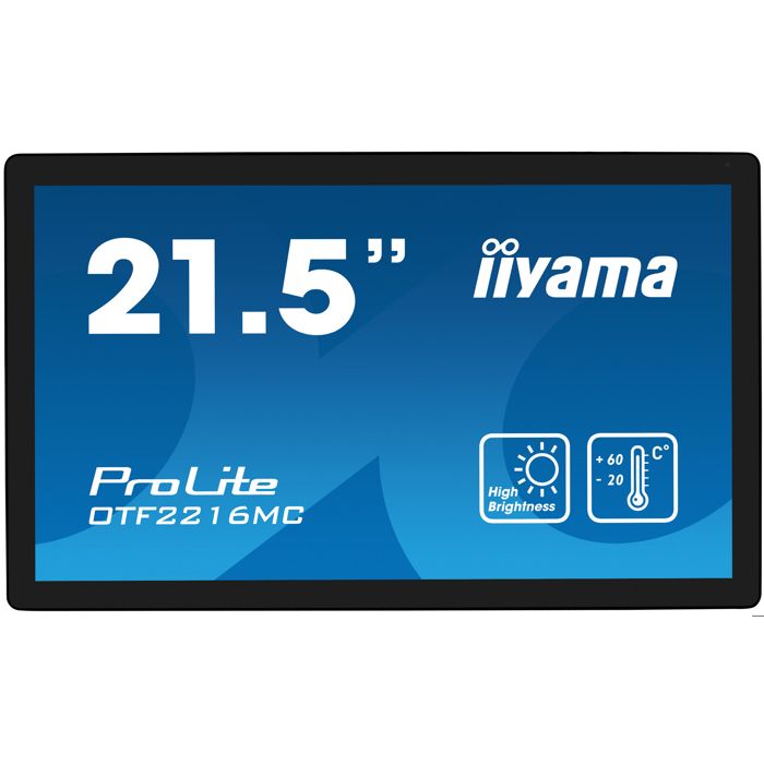 iiyama ProLite OTF2216MC B1 Écran LED 22 21.5 visualisable cadre ouvert écran tactile 1920 x 1080 Full HD @ 60 Hz VA 1100 cdm² 5000:1 25 ms HDMI VGA DisplayPort... - vue 4